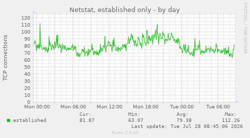 Netstat, established only