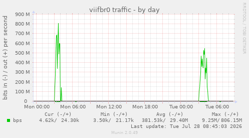 viifbr0 traffic